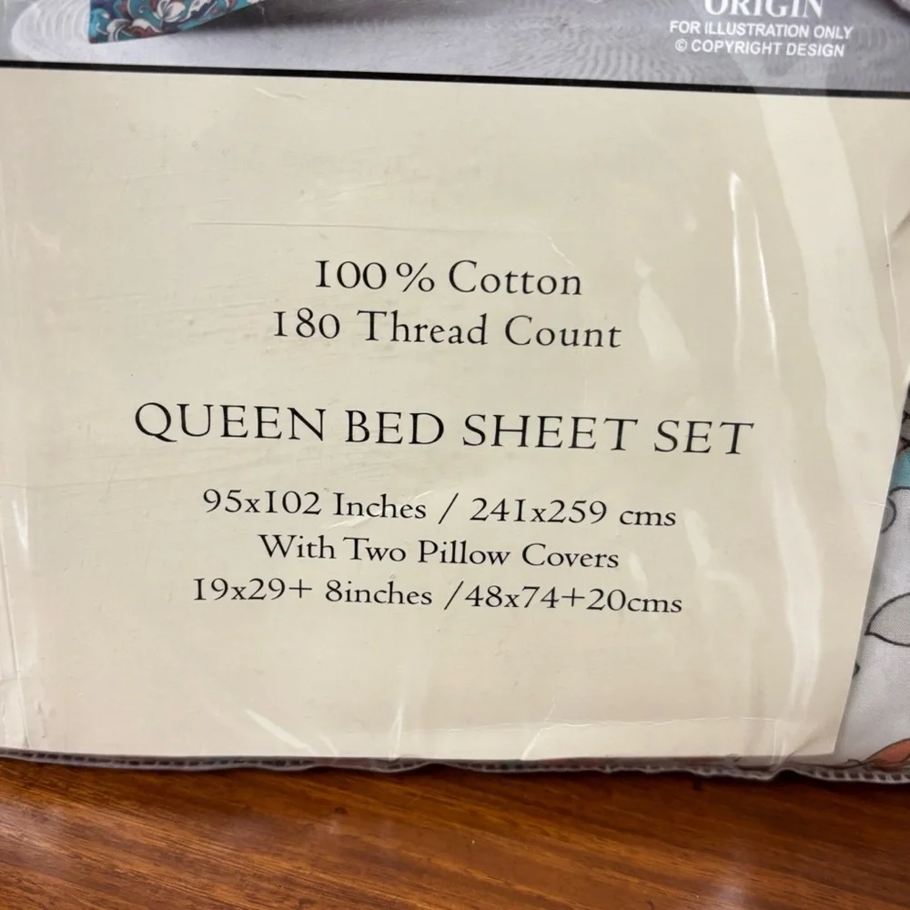 100% COTTON FRENCH FLORAL QUEEN BEDSHEET SET | 3 PIECE | COUNTRY CHINTZ COTTAGE